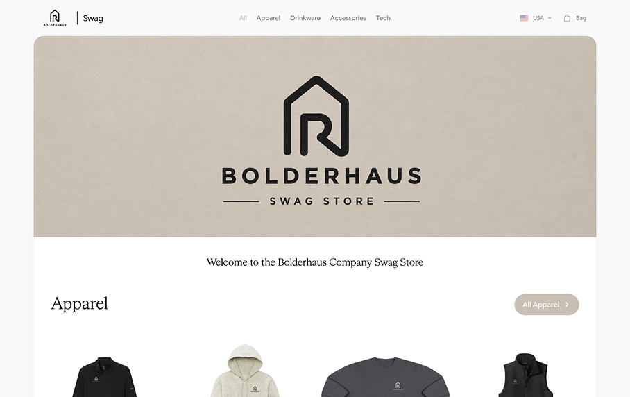 The Company Swag Portal storefront