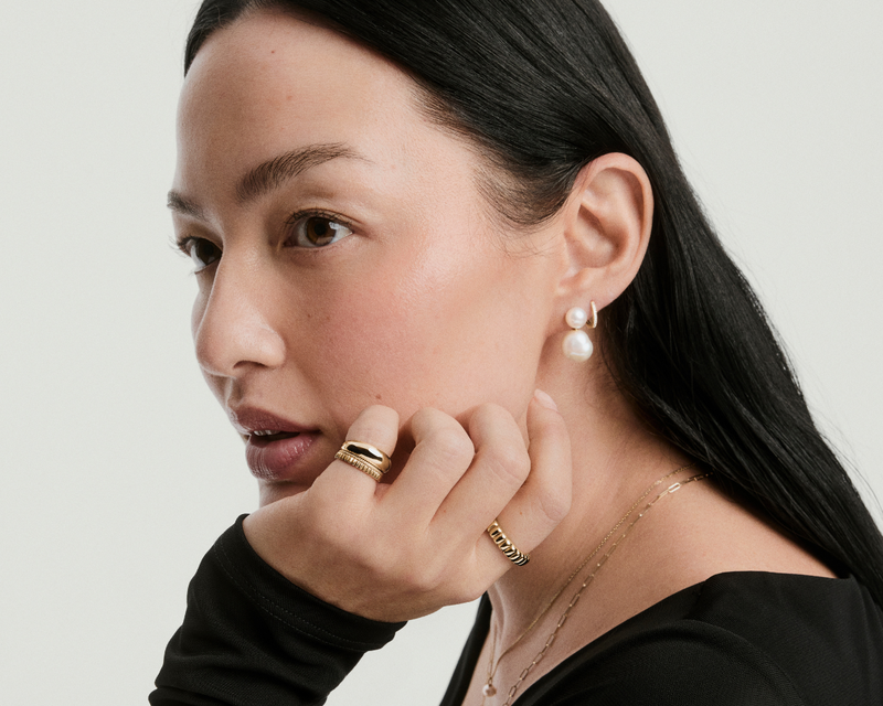 【MEJURI】クールカジュアル☆Chunky Large Hoops〇フープピアス 18k Gold Vermeil Chunky Large Hoop Earrings - Jewelry | Mejuri