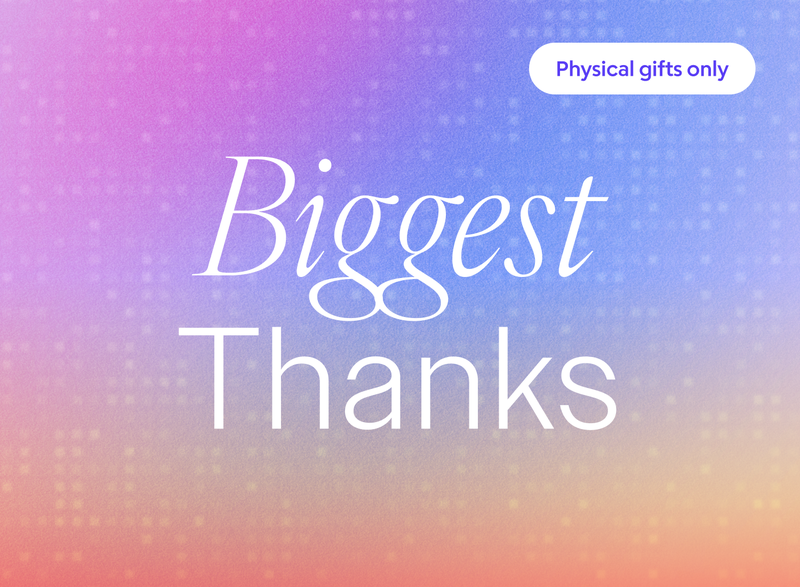 A Thank You Gift of Choice