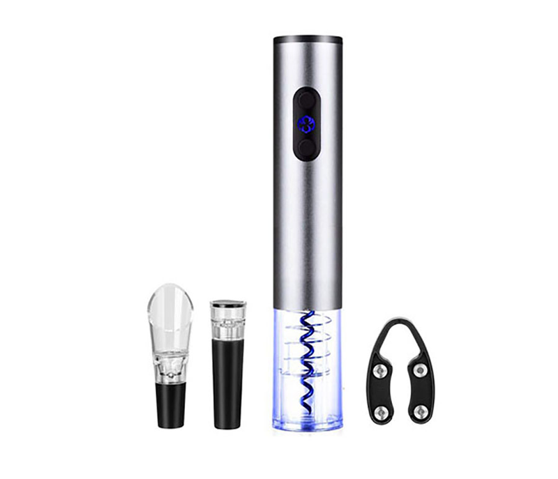 Electric Wine Bottle Opener with Foil Cutter, Vacuum Stopper, and Aerator Pourer