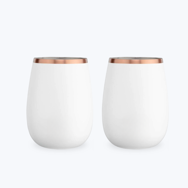 Branded Snowfox Stainless Steel Pinot Wine Glass Set