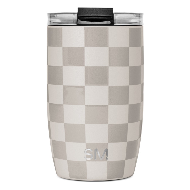 Voyager Pattern Tumbler with Clear Flip Lid & Straw, 12oz