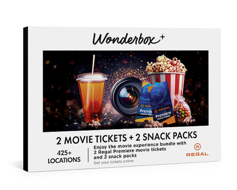 Regal Movie Bundle, 2 Tickets and 2 Snack Packs