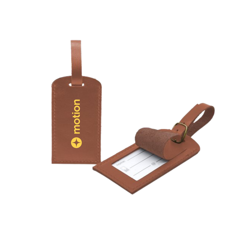 Branded Outpost Leather Luggage Tag