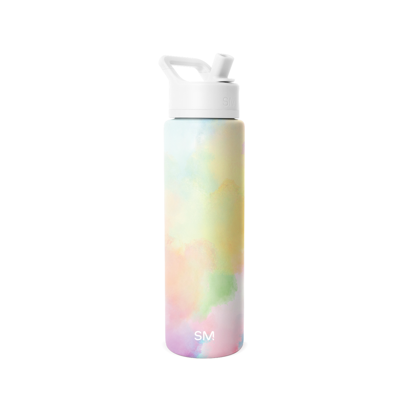 Summit Pattern Water Bottle with Straw Lid, 30oz