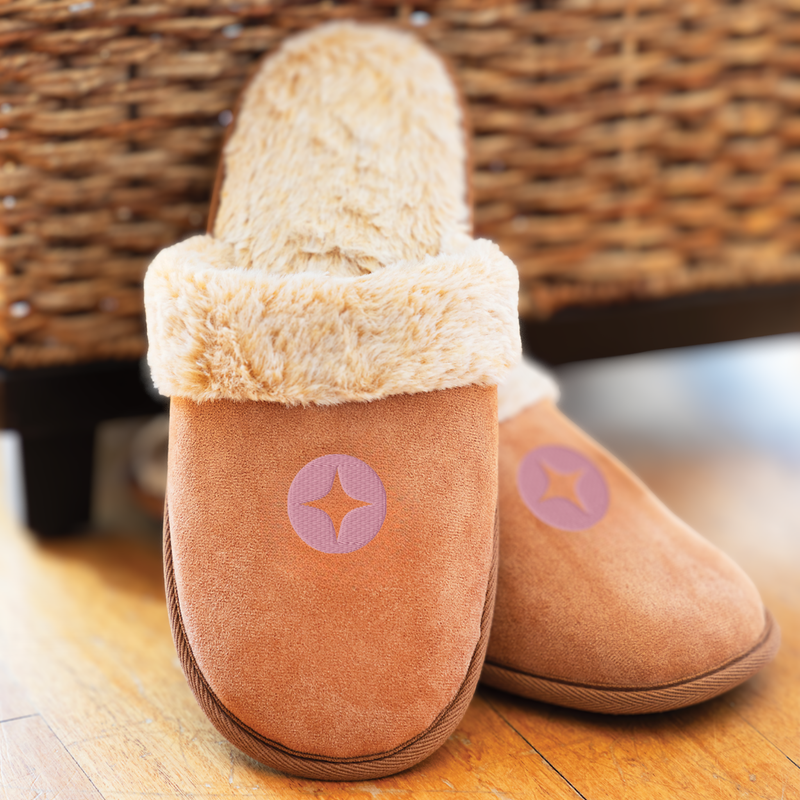 Branded Fur Lined Slippers