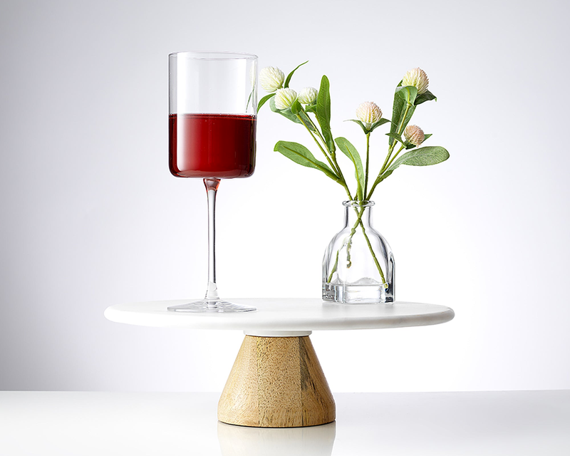 Claire European Crystal Red Wine Glasses, Set of 2