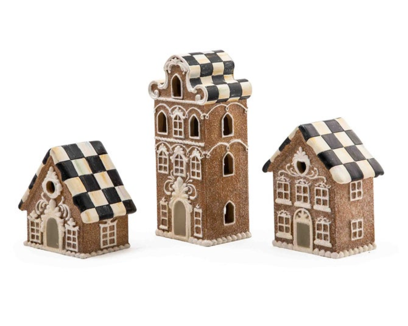 Gingerbread Illuminated Mini Houses, Set of 3
