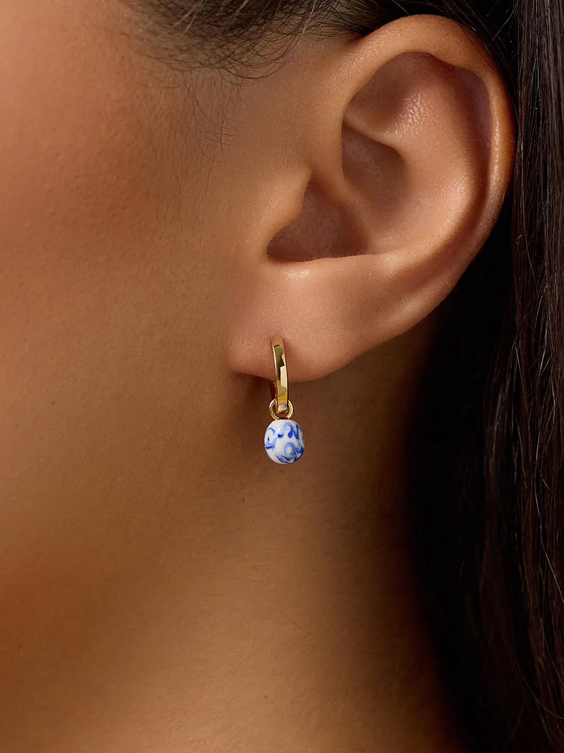 Frida Pearl Huggie Hoops