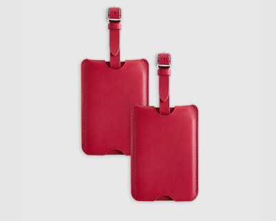 Nappa Leather Luggage Tag, 2 Pack