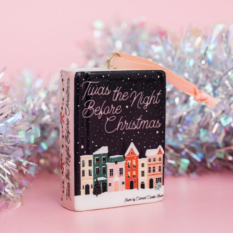 Book Shaped Ceramic Ornament