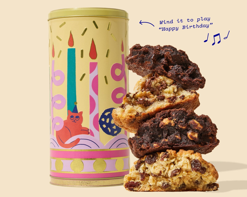 Birthday Musical Cookie Tin Gift Set