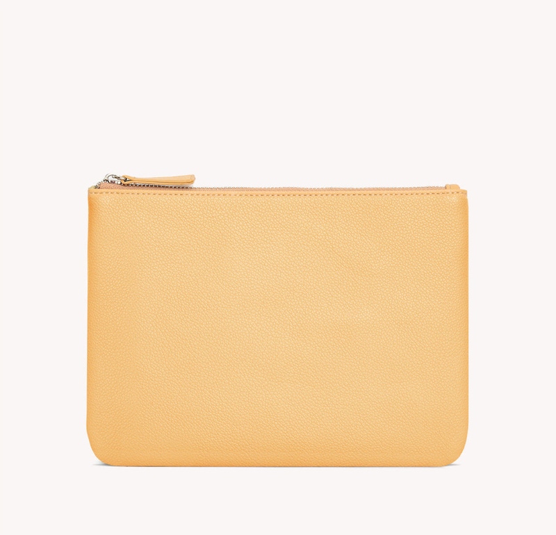 Vegan Leather Zip Pouch