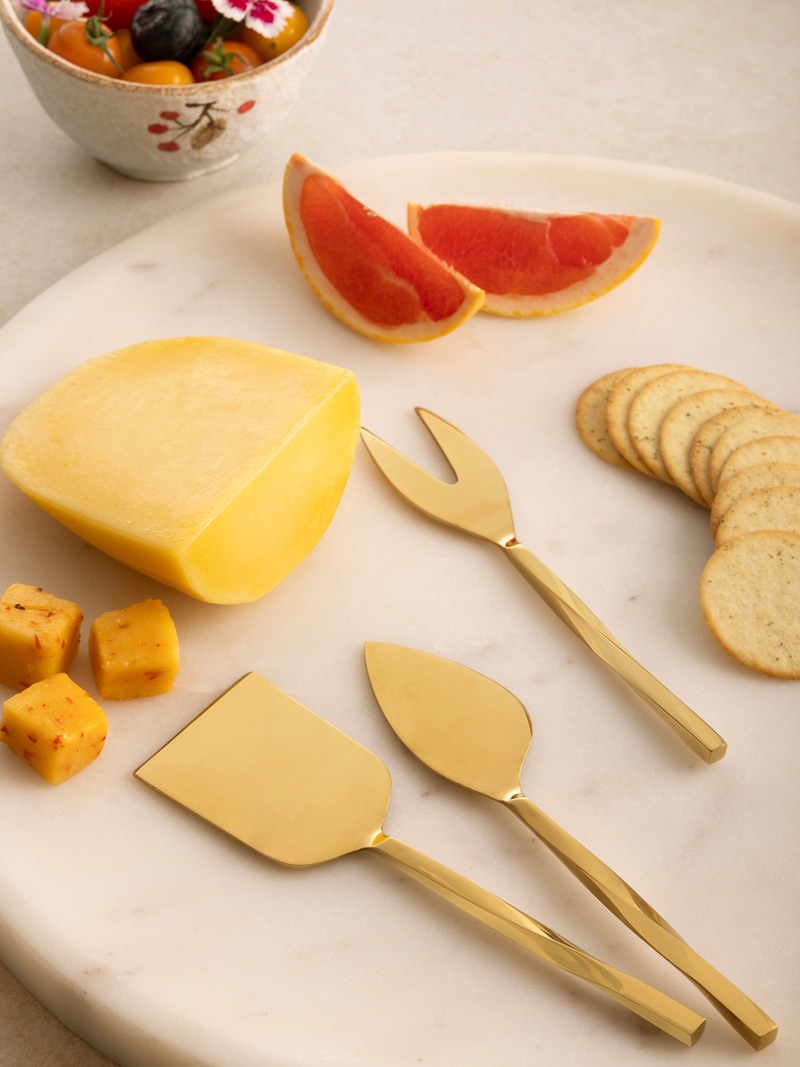 Oslo Gold Cheese Knives