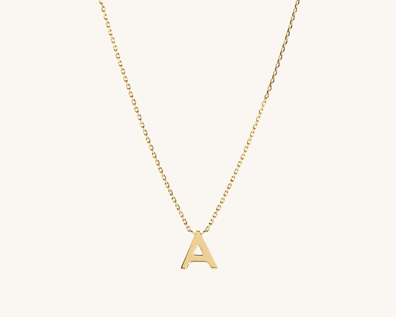 14K Gold Letter Necklace