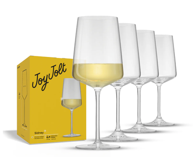 Sidney White Wine Glasses, Set of 4