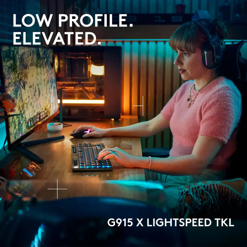 G915 x Lightspeed TKL Wireless Mechanical GL Linear Switch Gaming Keyboard for PC and Mac
