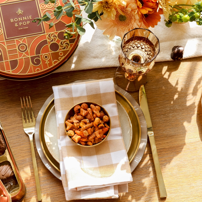 Festive Gift Tin Filled with Truffles, Pretzels & Gourmet Chocolates