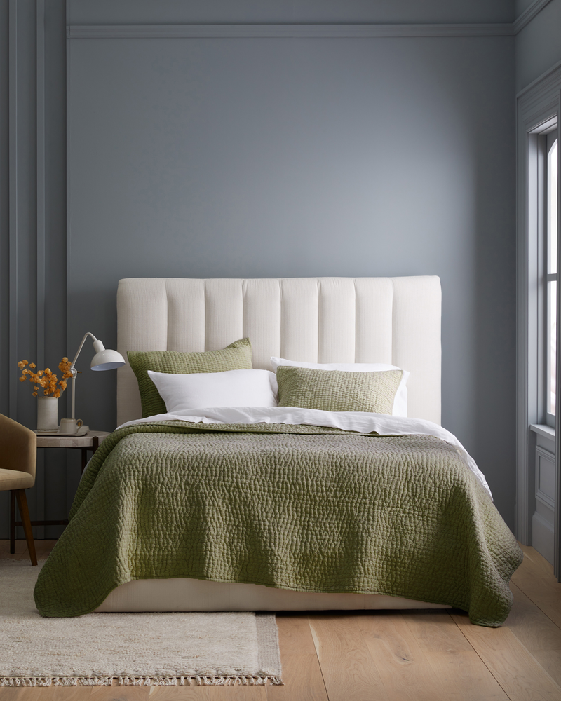 European Linen Cotton Stitch Quilt, Queen