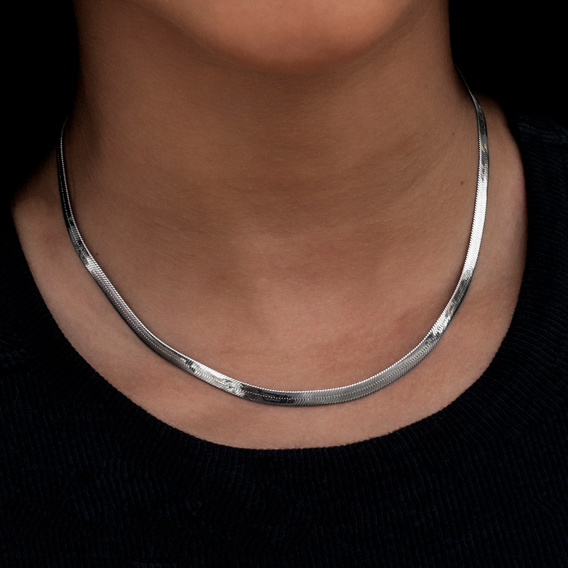 Women's 4mm Herringbone Necklace