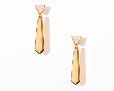 Power Tie Jacket Earrings