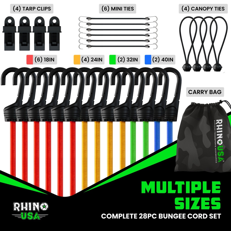 28 Piece Bungee Cord Set