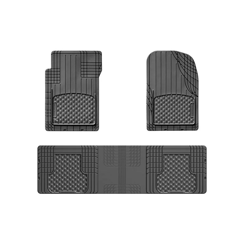 Trim-to-Fit Front and Rear 3-Piece Floor Mat Set with Over the Hump Mat