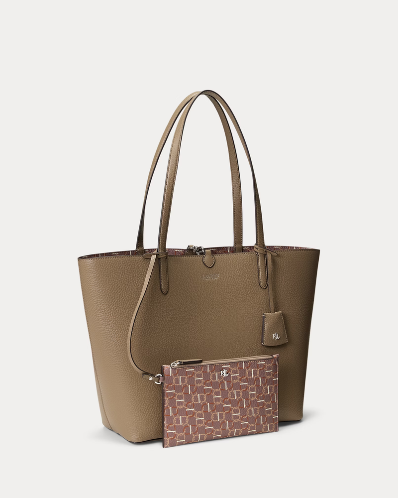 Faux Leather Large Reversible Tote Bag