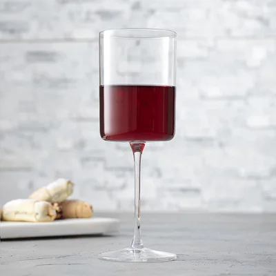 Claire European Crystal Red Wine Glasses, Set of 2