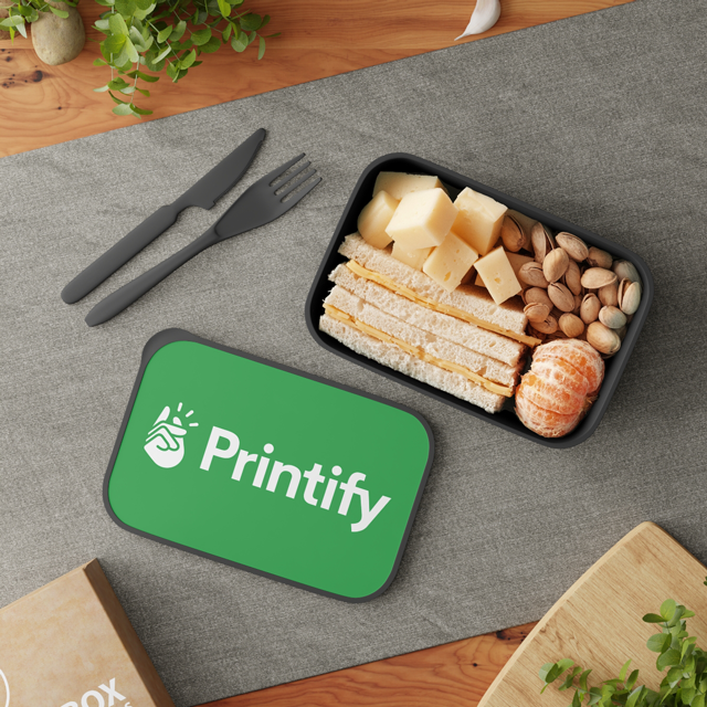 PLA Bento Box with Band and Utensils