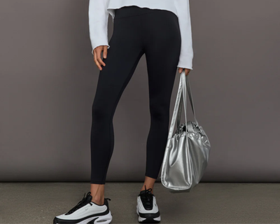 High Rise Legging in Diamond Compression, Black
