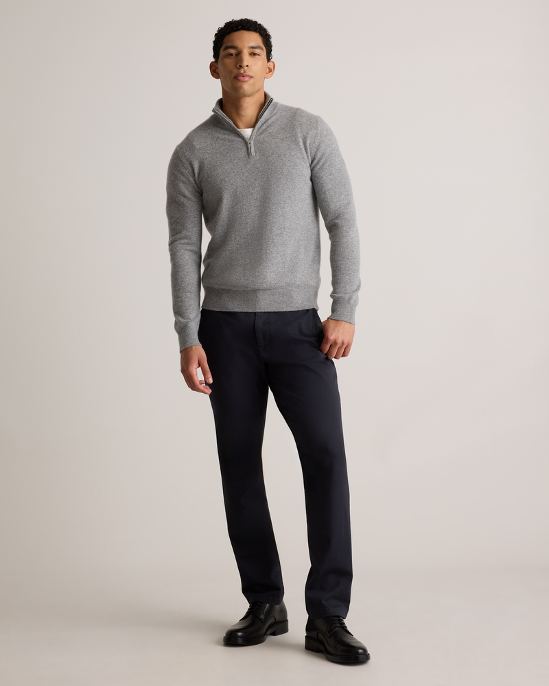 Mongolian Cashmere Quarter Zip Sweater