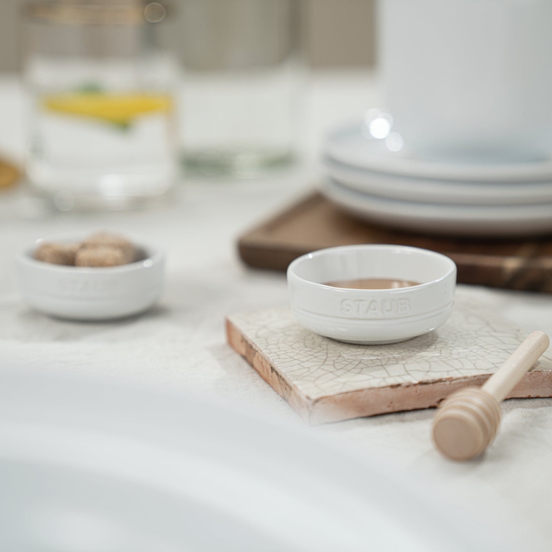 Ceramic 4-Piece Condiment Dish Set