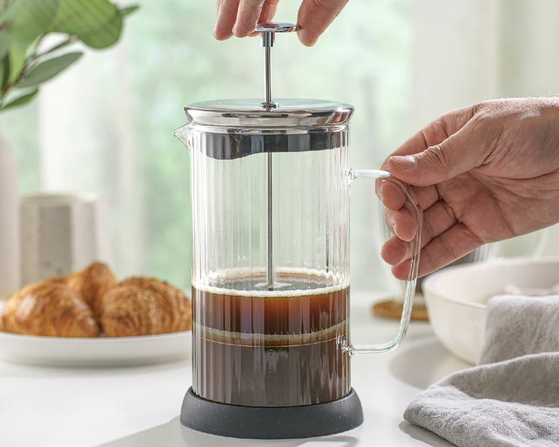 Fluted Glass French Press