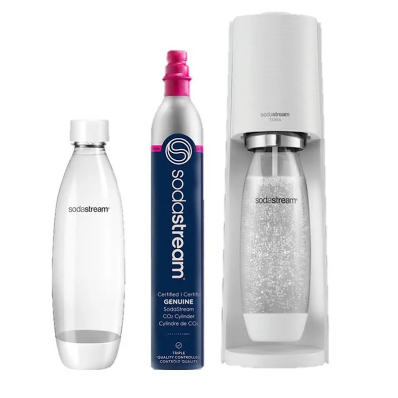 Terra Sparkling Water Maker with CO2 and Carbonating Bottle
