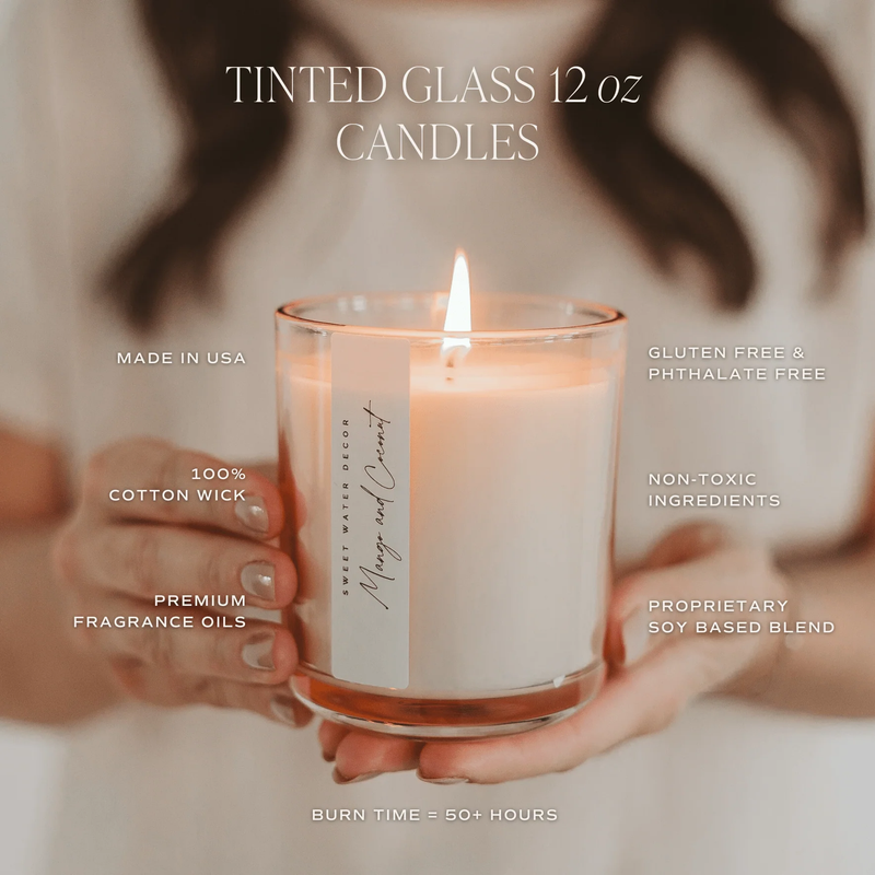 Tinted Glass Soy Wax Candle
