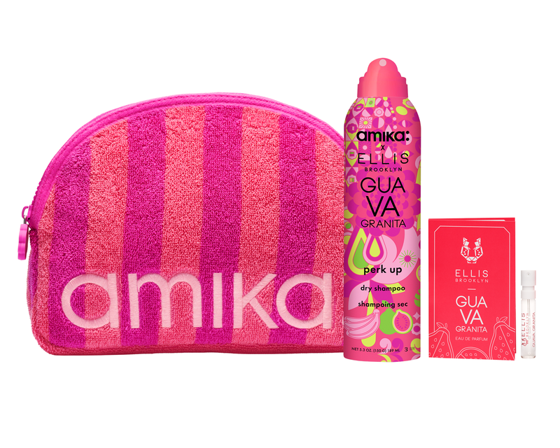Amika x Ellis Brooklyn Limited-Edition Perk Up Guava Granita Dry Shampoo Bundle Set