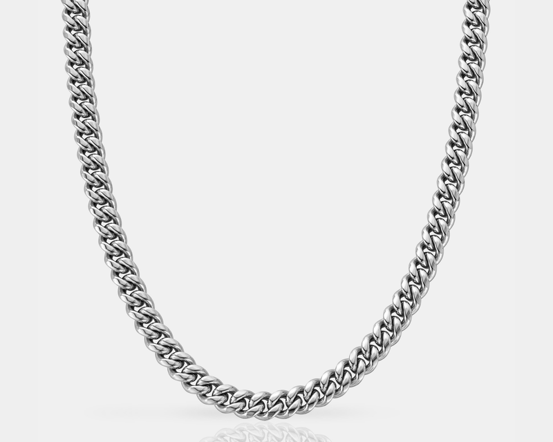 Silver Cuban Chain 8mm