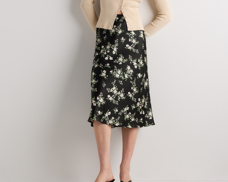 100% Washable Silk Skirt