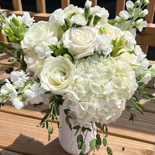With Sympathy Bouquet with  Montecito Vase