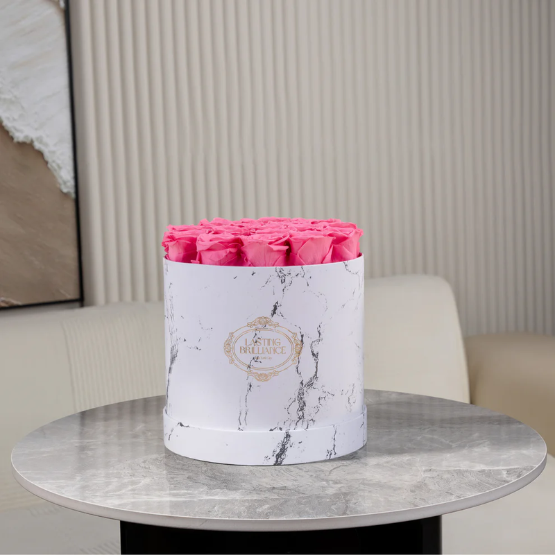 Ever Grace 13 Pink Roses In Marble Box