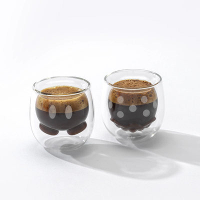 Disney Micky Pants & Minnie Skirt Double Wall Espresso Glasses