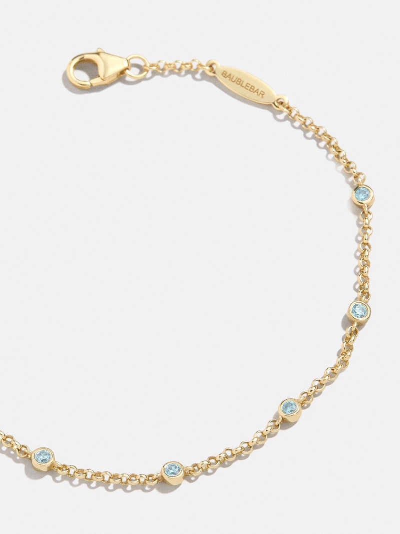 Yasmine 18K Birthstone Bracelet