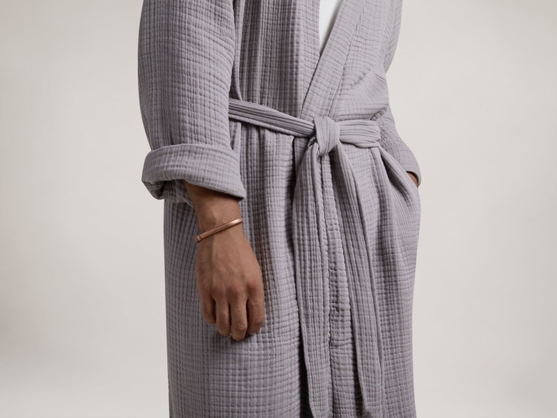 Cloud Cotton Robe, Grey