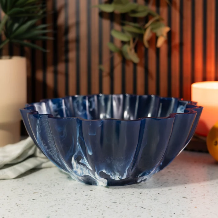 Resin Scalloped Bowl