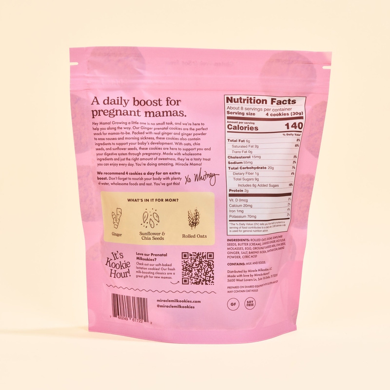 Ginger Prenatal Support Cookies, 4 Bags