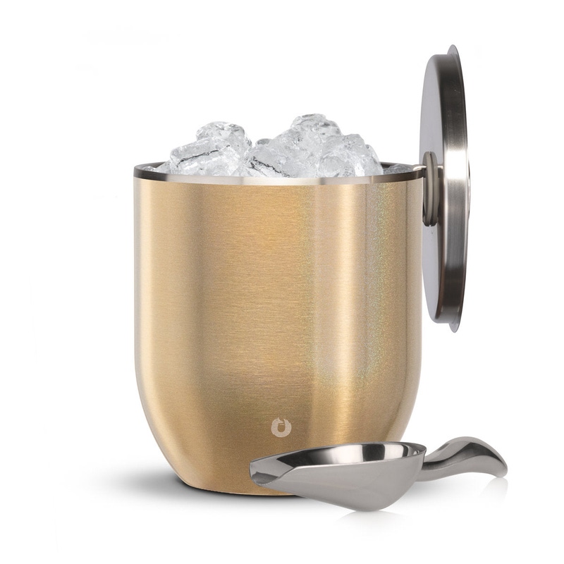 Stainless Steel Ice Bucket with Lid and Scoop