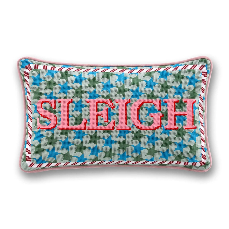 Holiday Needlepoint Pillow