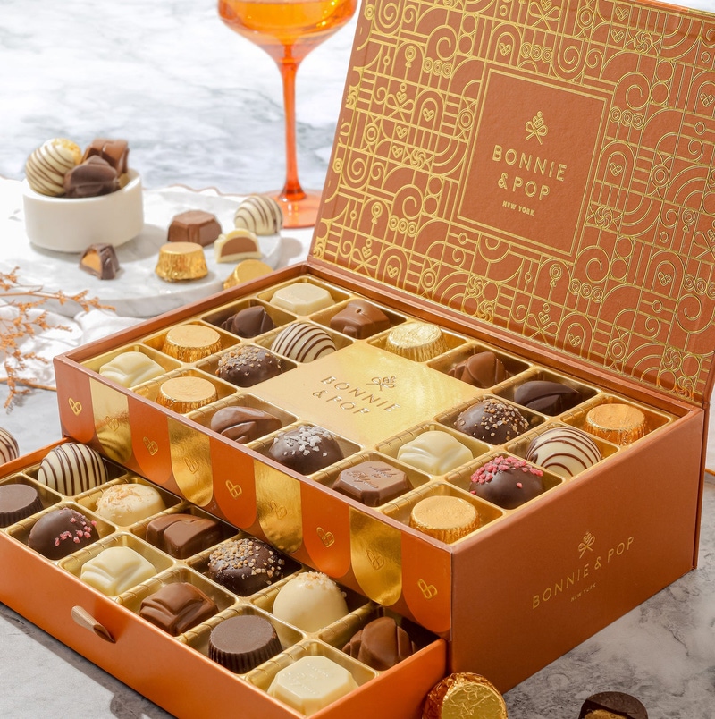 Two-Tier Belgium Truffle Chocolate Box