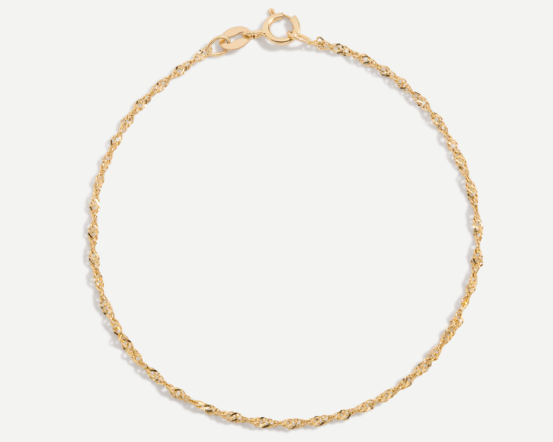 Barely There Chain Bracelet | Vermeil White / 7"